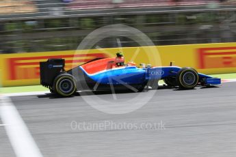 World © Octane Photographic Ltd. Manor Racing MRT05 – Rio Haryanto. Saturday 14th May 2016, F1 Spanish GP - Qualifying, Circuit de Barcelona Catalunya, Spain. Digital Ref : 1546CB1D9693