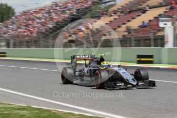World © Octane Photographic Ltd. Sahara Force India VJM09 - Sergio Perez. Saturday 14th May 2016, F1 Spanish GP - Qualifying, Circuit de Barcelona Catalunya, Spain. Digital Ref : 1546CB1D9697