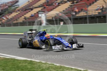 World © Octane Photographic Ltd. Sauber F1 Team C35 – Felipe Nasr. Saturday 14th May 2016, F1 Spanish GP - Qualifying, Circuit de Barcelona Catalunya, Spain. Digital Ref : 1546CB1D9701