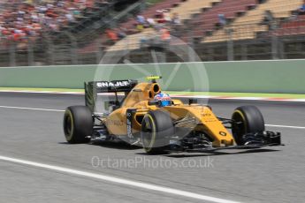 World © Octane Photographic Ltd. Renault Sport F1 Team RS16 – Jolyon Palmer. Saturday 14th May 2016, F1 Spanish GP - Qualifying, Circuit de Barcelona Catalunya, Spain. Digital Ref : 1546CB1D9764