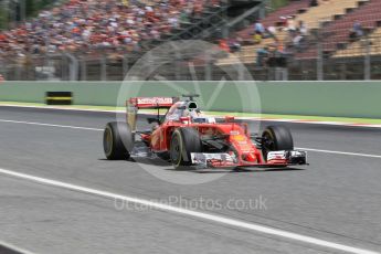 World © Octane Photographic Ltd. Scuderia Ferrari SF16-H – Sebastian Vettel. Saturday 14th May 2016, F1 Spanish GP - Qualifying, Circuit de Barcelona Catalunya, Spain. Digital Ref : 1546CB1D9814