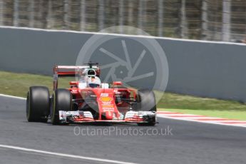 World © Octane Photographic Ltd. Scuderia Ferrari SF16-H – Sebastian Vettel. Saturday 14th May 2016, F1 Spanish GP - Qualifying, Circuit de Barcelona Catalunya, Spain. Digital Ref : 1546CB7D7525