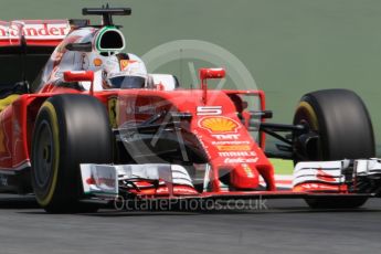 World © Octane Photographic Ltd. Scuderia Ferrari SF16-H – Sebastian Vettel. Saturday 14th May 2016, F1 Spanish GP - Qualifying, Circuit de Barcelona Catalunya, Spain. Digital Ref : 1546CB7D7579