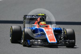 World © Octane Photographic Ltd. Manor Racing MRT05 – Rio Haryanto. Saturday 14th May 2016, F1 Spanish GP - Qualifying, Circuit de Barcelona Catalunya, Spain. Digital Ref : 1546CB7D7623