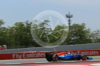 World © Octane Photographic Ltd. Manor Racing MRT05 – Rio Haryanto. Saturday 14th May 2016, F1 Spanish GP - Qualifying, Circuit de Barcelona Catalunya, Spain. Digital Ref : 1546LB1D6751