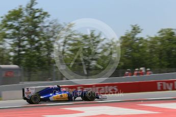 World © Octane Photographic Ltd. Sauber F1 Team C35 – Felipe Nasr. Saturday 14th May 2016, F1 Spanish GP - Qualifying, Circuit de Barcelona Catalunya, Spain. Digital Ref : 1546LB1D6763