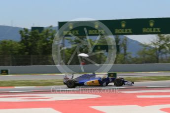 World © Octane Photographic Ltd. Sauber F1 Team C35 – Marcus Ericsson. Saturday 14th May 2016, F1 Spanish GP - Qualifying, Circuit de Barcelona Catalunya, Spain. Digital Ref : 1546LB1D6792