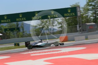 World © Octane Photographic Ltd. Mercedes AMG Petronas W07 Hybrid – Lewis Hamilton. Saturday 14th May 2016, F1 Spanish GP - Qualifying, Circuit de Barcelona Catalunya, Spain. Digital Ref : 1546LB1D6805