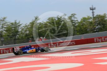 World © Octane Photographic Ltd. Sauber F1 Team C35 – Felipe Nasr. Saturday 14th May 2016, F1 Spanish GP - Qualifying, Circuit de Barcelona Catalunya, Spain. Digital Ref : 1546LB1D6825