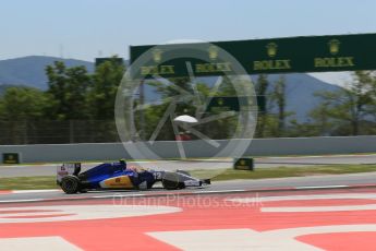 World © Octane Photographic Ltd. Sauber F1 Team C35 – Felipe Nasr. Saturday 14th May 2016, F1 Spanish GP - Qualifying, Circuit de Barcelona Catalunya, Spain. Digital Ref : 1546LB1D6902