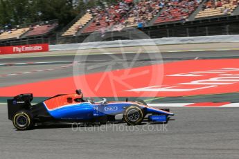 World © Octane Photographic Ltd. Manor Racing MRT05 - Pascal Wehrlein. Saturday 14th May 2016, F1 Spanish GP - Qualifying, Circuit de Barcelona Catalunya, Spain. Digital Ref : 1546LB1D6943