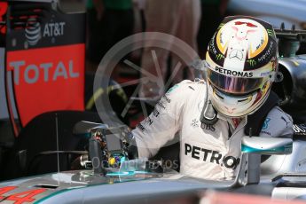 World © Octane Photographic Ltd. Mercedes AMG Petronas W07 Hybrid – Lewis Hamilton. Saturday 14th May 2016, F1 Spanish GP - Qualifying, Circuit de Barcelona Catalunya, Spain. Digital Ref : 1546LB1D7022