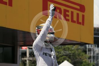 World © Octane Photographic Ltd. Mercedes AMG Petronas W07 Hybrid – Lewis Hamilton. Saturday 14th May 2016, F1 Spanish GP - Qualifying, Circuit de Barcelona Catalunya, Spain. Digital Ref : 1546LB1D7038