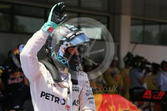 World © Octane Photographic Ltd. Mercedes AMG Petronas W07 Hybrid – Nico Rosberg. Saturday 14th May 2016, F1 Spanish GP - Qualifying, Circuit de Barcelona Catalunya, Spain. Digital Ref : 1546LB1D7094