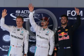 World © Octane Photographic Ltd. Mercedes AMG Petronas W07 Hybrid – Lewis Hamilton, Nico Rosberg and Red Bull Racing RB12 – Daniel Ricciardo. Saturday 14th May 2016, F1 Spanish GP - Qualifying, Circuit de Barcelona Catalunya, Spain. Digital Ref : 1546LB1D7209