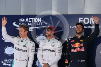 World © Octane Photographic Ltd. Mercedes AMG Petronas W07 Hybrid – Lewis Hamilton, Nico Rosberg and Red Bull Racing RB12 – Daniel Ricciardo. Saturday 14th May 2016, F1 Spanish GP - Qualifying, Circuit de Barcelona Catalunya, Spain. Digital Ref : 1546LB1D7220