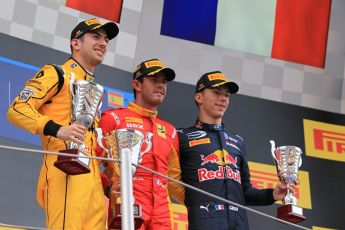 World © Octane Photographic Ltd. Racing Engineering - GP2/11 – Norman Nato, Prema Racing - Pierre Gasly and DAMS – Nicholas Latifi. Saturday 14th May 2016, GP2 Race 1, Circuit de Barcelona Catalunya, Spain. Digital Ref :