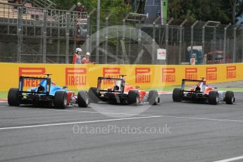World © Octane Photographic Ltd. ART Grand Prix – GP3/16 – Alexander Albon, Trident – Sandy Stuvik . Saturday 14th May 2016, GP3 Race 1, Circuit de Barcelona Catalunya, Spain. Digital Ref :