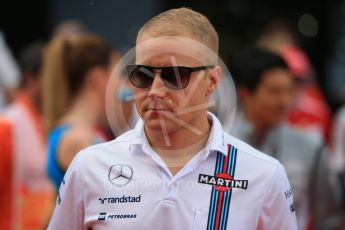 World © Octane Photographic Ltd. Williams Martini Racing, Williams Mercedes FW38 – Valtteri Bottas. Sunday 15th May 2016, F1 Spanish GP Drivers’ Parade, Circuit de Barcelona Catalunya, Spain. Digital Ref :