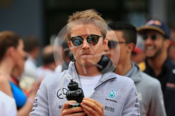 World © Octane Photographic Ltd. Mercedes AMG Petronas W07 Hybrid – Nico Rosberg. Sunday 15th May 2016, F1 Spanish GP Drivers’ Parade, Circuit de Barcelona Catalunya, Spain. Digital Ref :