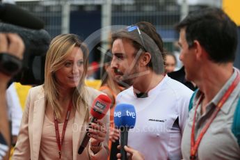 World © Octane Photographic Ltd. McLaren Honda MP4-31 – Fernando Alonso. Sunday 15th May 2016, F1 Spanish GP Drivers’ Parade, Circuit de Barcelona Catalunya, Spain. Digital Ref :