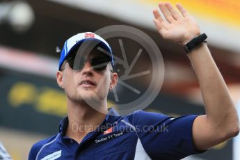 World © Octane Photographic Ltd. Sauber F1 Team C35 – Marcus Ericsson. Sunday 15th May 2016, F1 Spanish GP Drivers’ Parade, Circuit de Barcelona Catalunya, Spain. Digital Ref :