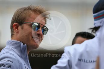 World © Octane Photographic Ltd. Mercedes AMG Petronas W07 Hybrid – Nico Rosberg. Sunday 15th May 2016, F1 Spanish GP Drivers’ Parade, Circuit de Barcelona Catalunya, Spain. Digital Ref :