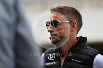 World © Octane Photographic Ltd. McLaren Honda MP4-31 – Jenson Button. Sunday 15th May 2016, F1 Spanish GP Drivers’ Parade, Circuit de Barcelona Catalunya, Spain. Digital Ref :