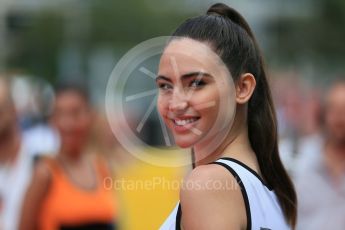 World © Octane Photographic Ltd. Pirelli Grid Girls. Sunday 15th May 2016, F1 Spanish GP Drivers’ Parade, Circuit de Barcelona Catalunya, Spain. Digital Ref :