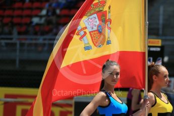World © Octane Photographic Ltd. Pirelli Grid Girls. Sunday 15th May 2016, F1 Spanish GP Grid, Circuit de Barcelona Catalunya, Spain. Digital Ref :
