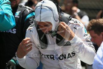 World © Octane Photographic Ltd. Mercedes AMG Petronas W07 Hybrid – Lewis Hamilton. Sunday 15th May 2016, F1 Spanish GP Grid, Circuit de Barcelona Catalunya, Spain. Digital Ref :