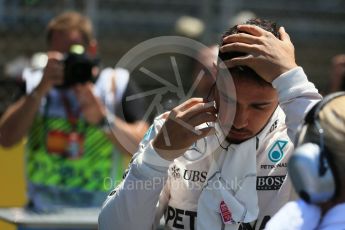 World © Octane Photographic Ltd. Mercedes AMG Petronas W07 Hybrid – Lewis Hamilton. Sunday 15th May 2016, F1 Spanish GP Grid, Circuit de Barcelona Catalunya, Spain. Digital Ref :