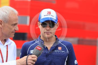 World © Octane Photographic Ltd. Sauber F1 Team C35 – Marcus Ericsson. Sunday 15th May 2016, F1 Spanish GP Paddock, Circuit de Barcelona Catalunya, Spain. Digital Ref :