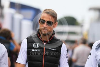 World © Octane Photographic Ltd. McLaren Honda MP4-31 – Jenson Button. Sunday 15th May 2016, F1 Spanish GP Paddock, Circuit de Barcelona Catalunya, Spain. Digital Ref :