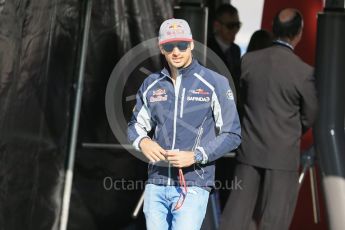 World © Octane Photographic Ltd. Scuderia Toro Rosso – Carlos Sainz. Sunday 15th May 2016, F1 Spanish GP - Paddock, Circuit de Barcelona Catalunya, Spain. Digital Ref : 1549LB1D7502