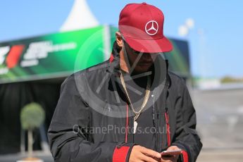 World © Octane Photographic Ltd. Mercedes AMG Petronas - Lewis Hamilton. Sunday 15th May 2016, F1 Spanish GP - Paddock, Circuit de Barcelona Catalunya, Spain. Digital Ref : 1549LB1D7601
