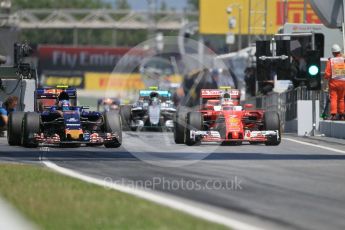 World © Octane Photographic Ltd. Scuderia Ferrari SF16-H – Kimi Raikkonen. Sunday 15th May 2016, F1 Spanish GP Race, Circuit de Barcelona Catalunya, Spain. Digital Ref :