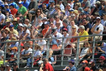 World © Octane Photographic Ltd. Fans in grandstand K. Sunday 15th May 2016, F1 Spanish GP Race, Circuit de Barcelona Catalunya, Spain. Digital Ref :