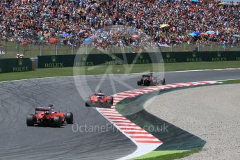 World © Octane Photographic Ltd. Scuderia Toro Rosso STR11 – Carlos Sainz leads the 2 Ferraris. Sunday 15th May 2016, F1 Spanish GP Race, Circuit de Barcelona Catalunya, Spain. Digital Ref :