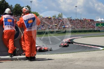 World © Octane Photographic Ltd. Scuderia Toro Rosso STR11 – Carlos Sainz leads the 2 Ferraris in turn 7. Sunday 15th May 2016, F1 Spanish GP Race, Circuit de Barcelona Catalunya, Spain. Digital Ref :