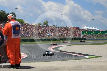 World © Octane Photographic Ltd. Scuderia Toro Rosso STR11 – Carlos Sainz leads the 2 Ferraris in turn 7. Sunday 15th May 2016, F1 Spanish GP Race, Circuit de Barcelona Catalunya, Spain. Digital Ref :