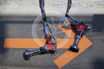 World © Octane Photographic Ltd. Scuderia Ferrari SF16-H – Sebastian Vettel pitstop. Sunday 15th May 2016, F1 Spanish GP Race, Circuit de Barcelona Catalunya, Spain. Digital Ref :