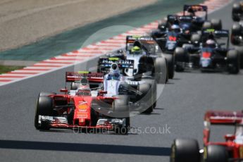 World © Octane Photographic Ltd. The pack in turn 6. Sunday 15th May 2016, F1 Spanish GP Race, Circuit de Barcelona Catalunya, Spain. Digital Ref :