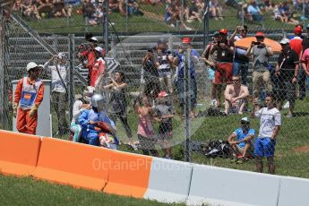 World © Octane Photographic Ltd. Lewis Hamilton and the fans at turn 5. Sunday 15th May 2016, F1 Spanish GP Race, Circuit de Barcelona Catalunya, Spain. Digital Ref :