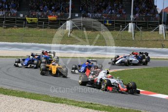 World © Octane Photographic Ltd. Haas F1 Team VF-16 - Esteban Gutierrez. Sunday 15th May 2016, F1 Spanish GP Race, Circuit de Barcelona Catalunya, Spain. Digital Ref :