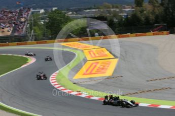 World © Octane Photographic Ltd. Sahara Force India VJM09 - Sergio Perez. Sunday 15th May 2016, F1 Spanish GP Race, Circuit de Barcelona Catalunya, Spain. Digital Ref :