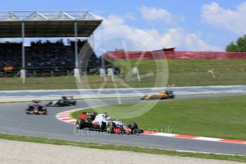 World © Octane Photographic Ltd. Haas F1 Team VF-16 – Romain Grosjean. Sunday 15th May 2016, F1 Spanish GP Race, Circuit de Barcelona Catalunya, Spain. Digital Ref :