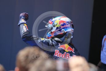 World © Octane Photographic Ltd. Red Bull Racing RB12 – Max Verstappen. Sunday 15th May 2016, F1 Spanish GP Parc Ferme, Circuit de Barcelona Catalunya, Spain. Digital Ref :