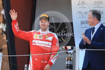 World © Octane Photographic Ltd. Scuderia Ferrari SF16-H – Sebastian Vettel. Sunday 15th May 2016, F1 Spanish GP Podium, Circuit de Barcelona Catalunya, Spain. Digital Ref :