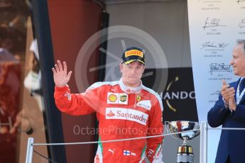 World © Octane Photographic Ltd. Scuderia Ferrari SF16-H – Kimi Raikkonen. Sunday 15th May 2016, F1 Spanish GP Podium, Circuit de Barcelona Catalunya, Spain. Digital Ref :